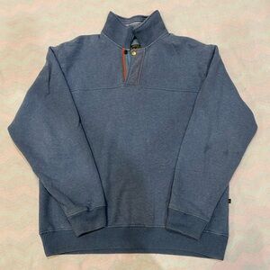 Orvis Men's Zip Up Sweater in Blue